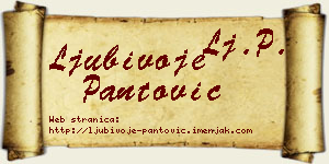 Ljubivoje Pantović vizit kartica